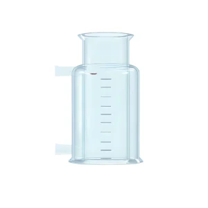 Vaso de vidro encamisado 250ml para filtração com saída inferior e flange superior
