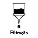 Ícone Vaso de reação de vidro com sistema de filtração